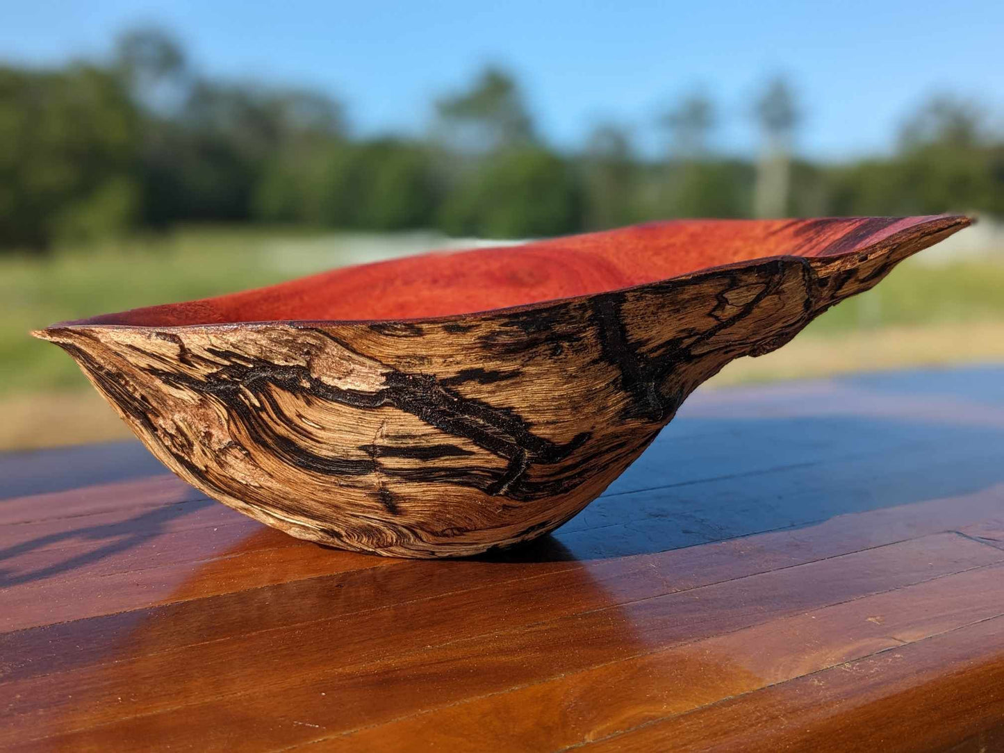 'Little Red' Mahogany Burl Bowl