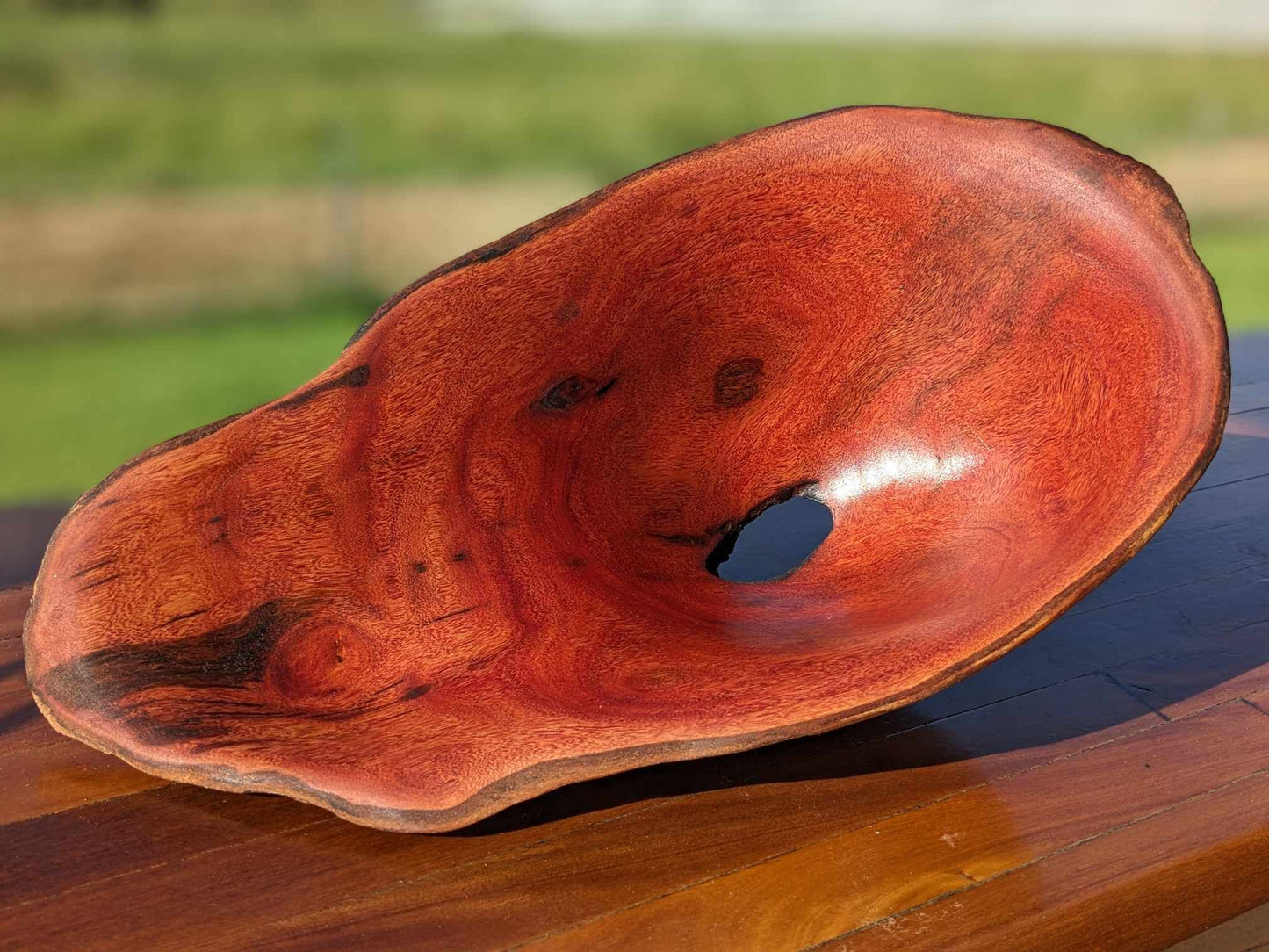 'Little Red' Mahogany Burl Bowl